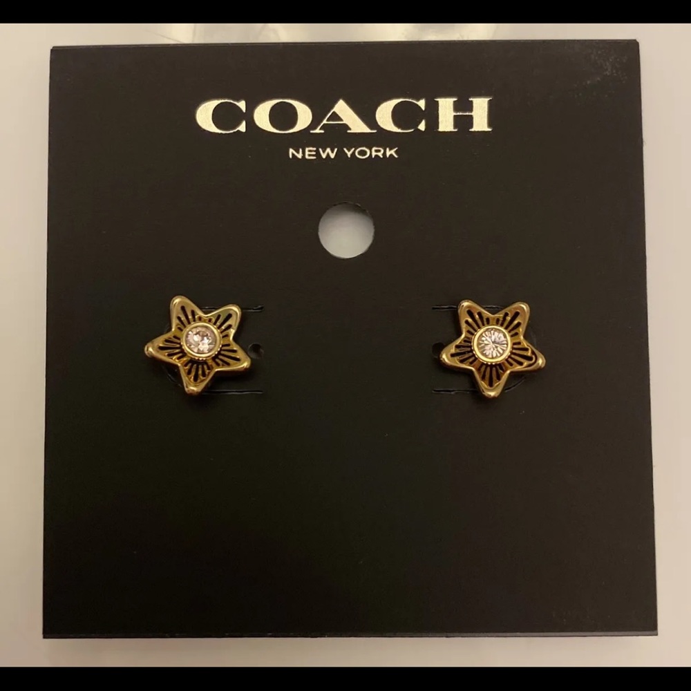 NWT COACH WILDFLOWER STUD EARRINGS C4270 GOLD